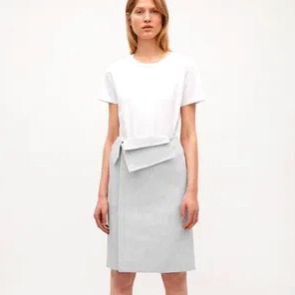 COS Folded Zip Wrap Waist Skirt Size 12 NWT